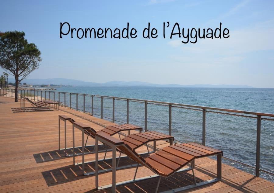Plage A 400 M Studio Tout Confort Terrasse Clim Parking Hyères Exteriör bild