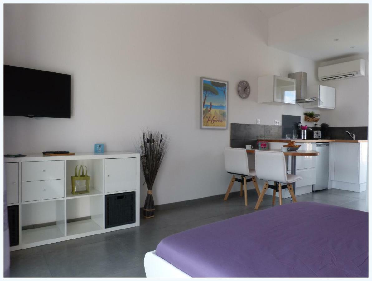 Plage A 400 M Studio Tout Confort Terrasse Clim Parking Hyères Exteriör bild