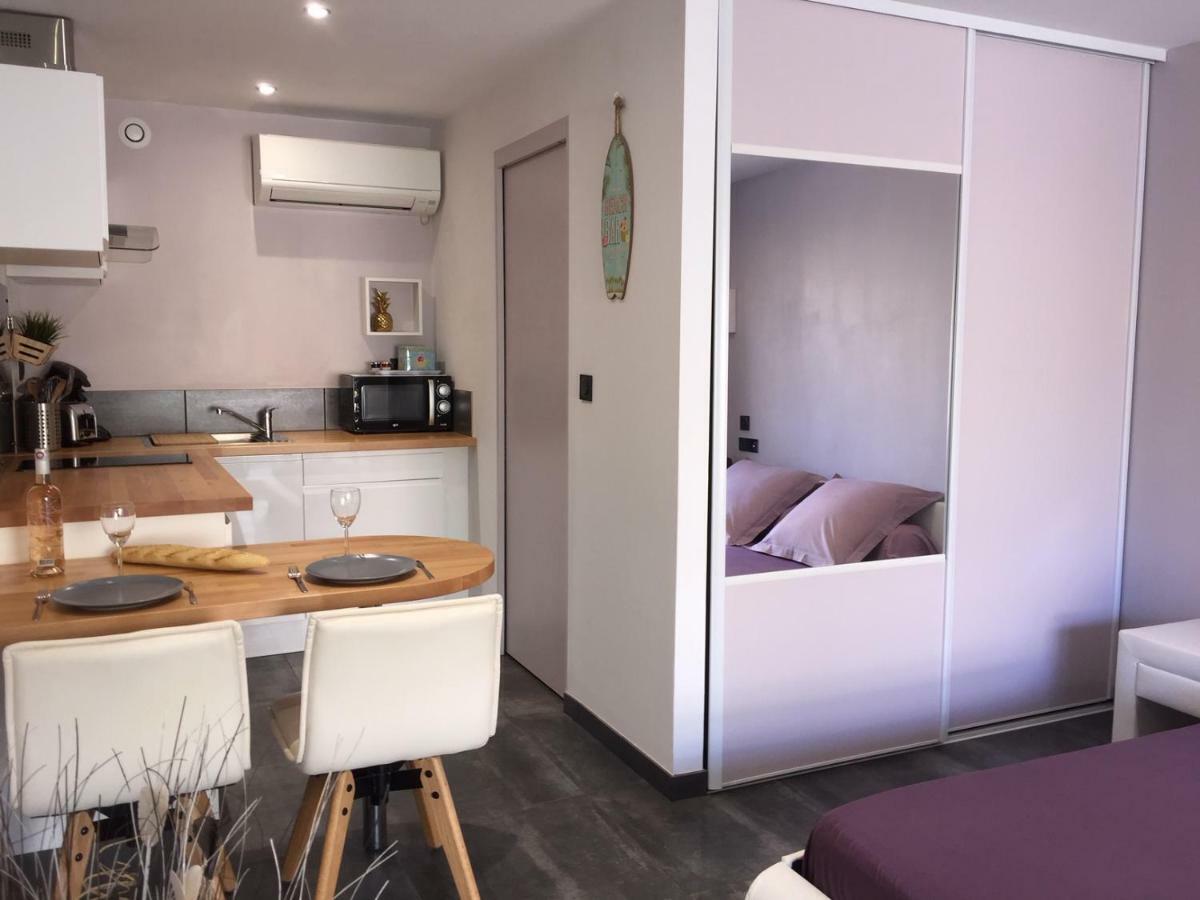 Plage A 400 M Studio Tout Confort Terrasse Clim Parking Hyères Exteriör bild